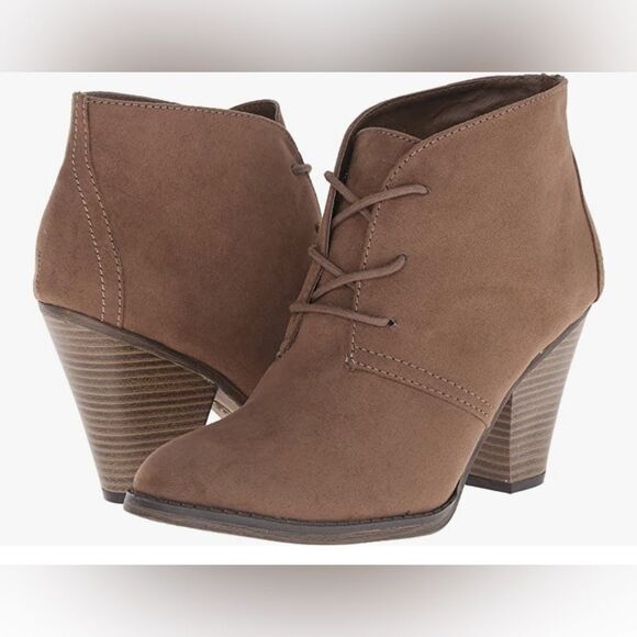 MIA Shawna Ankle Tie Booties Size 8 Women’s Brown Cottage - Picture 2 of 15